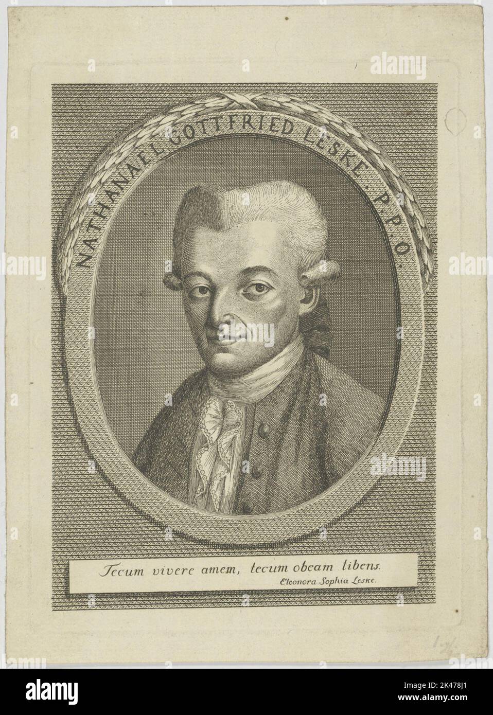 Portrait de Nathanael Gottfried Leske Banque D'Images