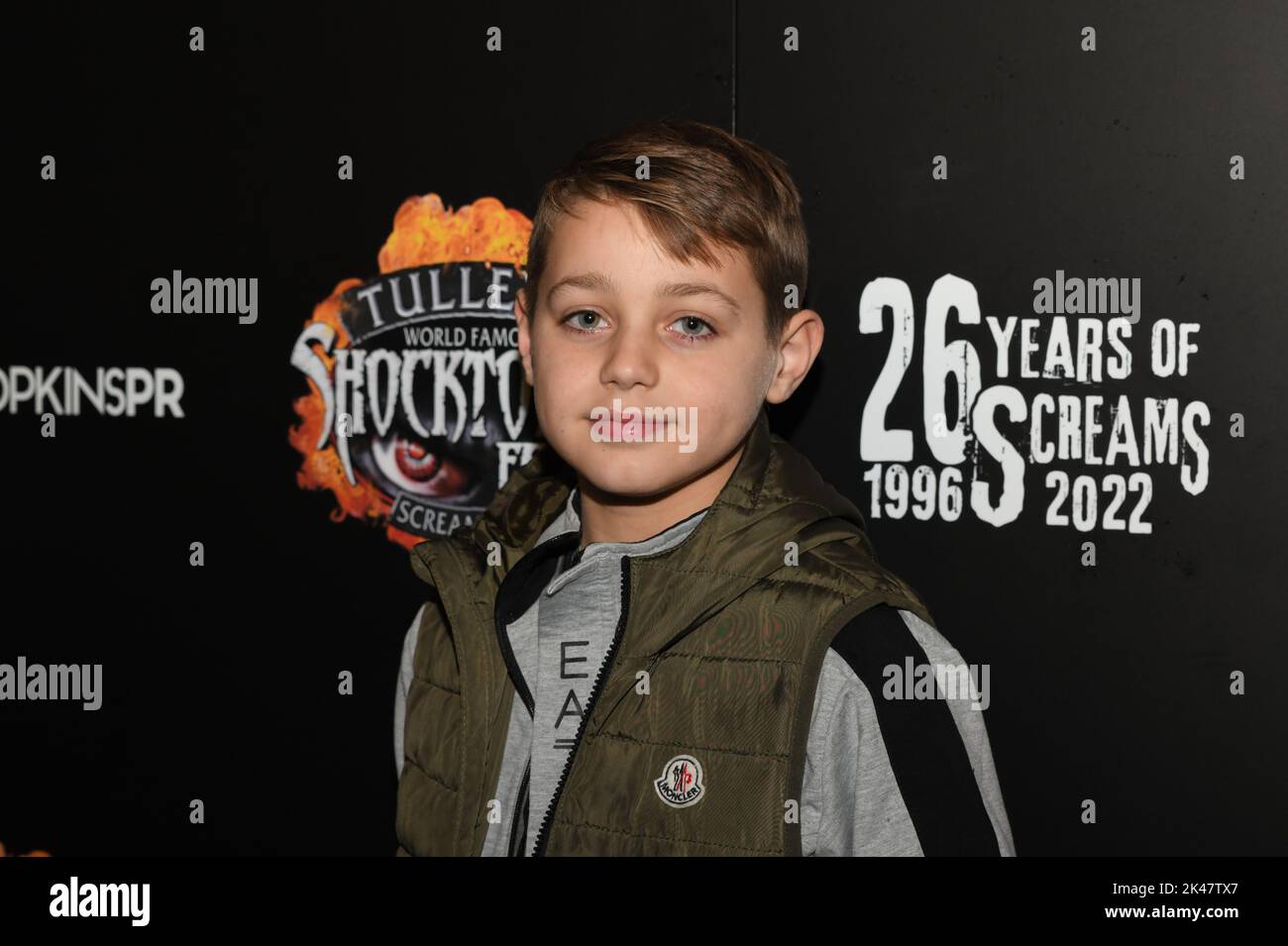 Crawley, Royaume-Uni. Vendredi 30 septembre 2022. Les célébrités brave les frayères à Tulleys Shocktober Fest, soirée de lancement VIP. Credit: Thomas Faull/Alamy Live News Banque D'Images