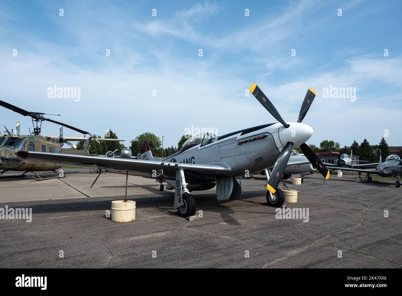 Un F-51 Mustang piloté par la Garde nationale aérienne du Minnesota Banque D'Images