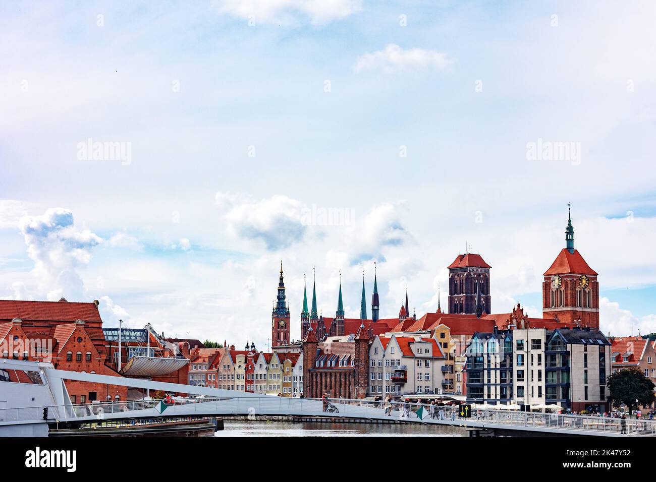Belle architecture de la vieille ville. Gdansk, Pologne. Architecture européenne. Banque D'Images