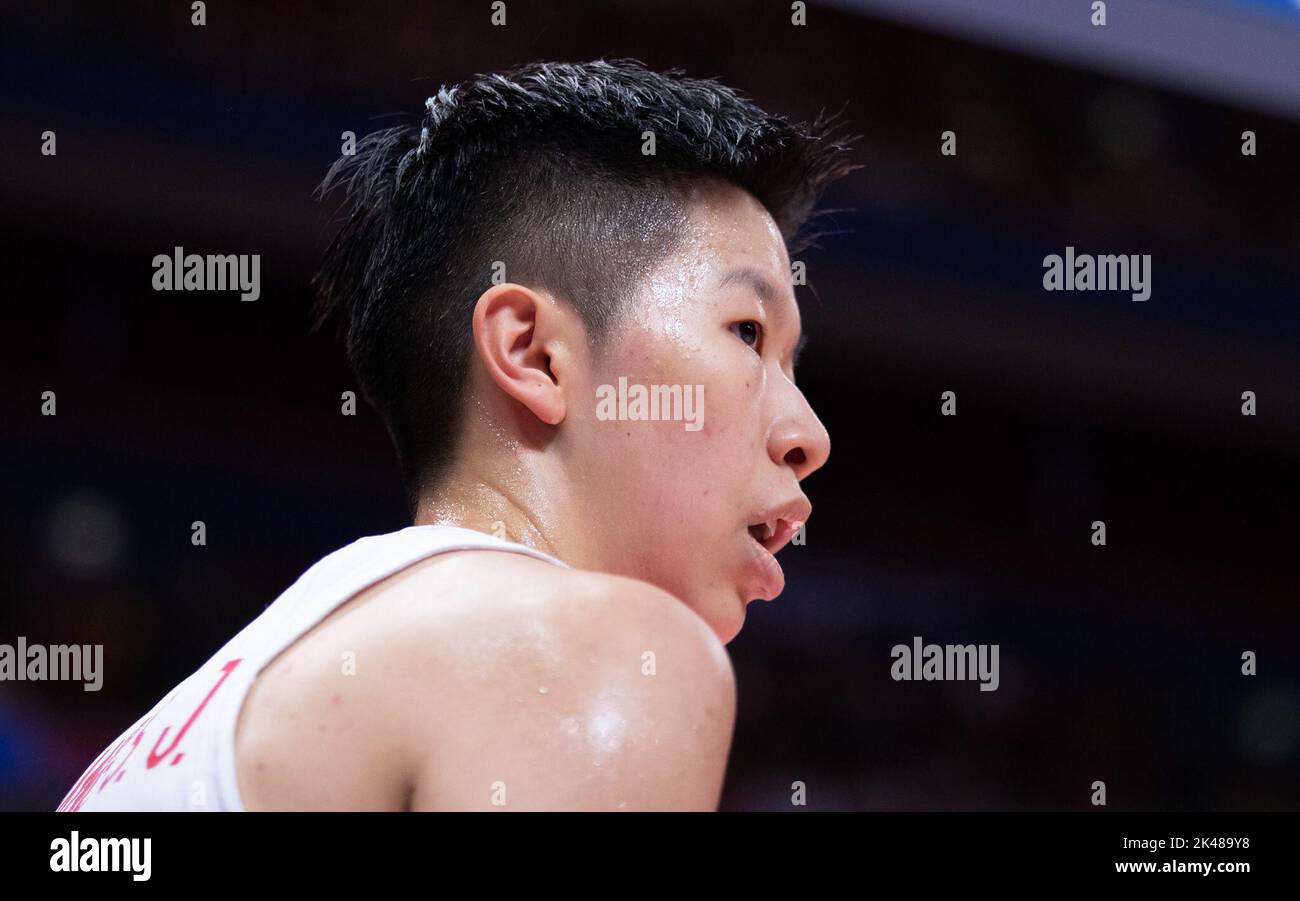 Sydney, Australie. 1st octobre 2022. Huang Sijing, de Chine, réagit lors de la finale contre les États-Unis lors de la coupe du monde de basket-ball féminin FIBA 2022 à Sydney, en Australie, le 1 octobre 2022. Credit: Hu Jingchen/Xinhua/Alay Live News Banque D'Images