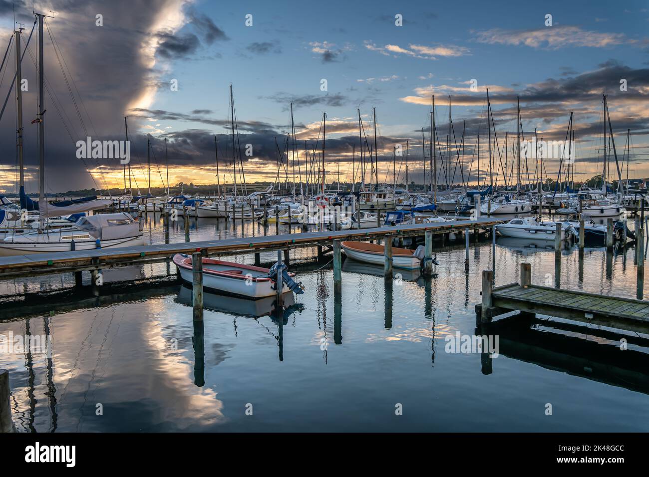 Port de plaisance pour petits bateaux à Sonderborg sur ALS dans le sud du Danemark près de l'Allemagne Banque D'Images