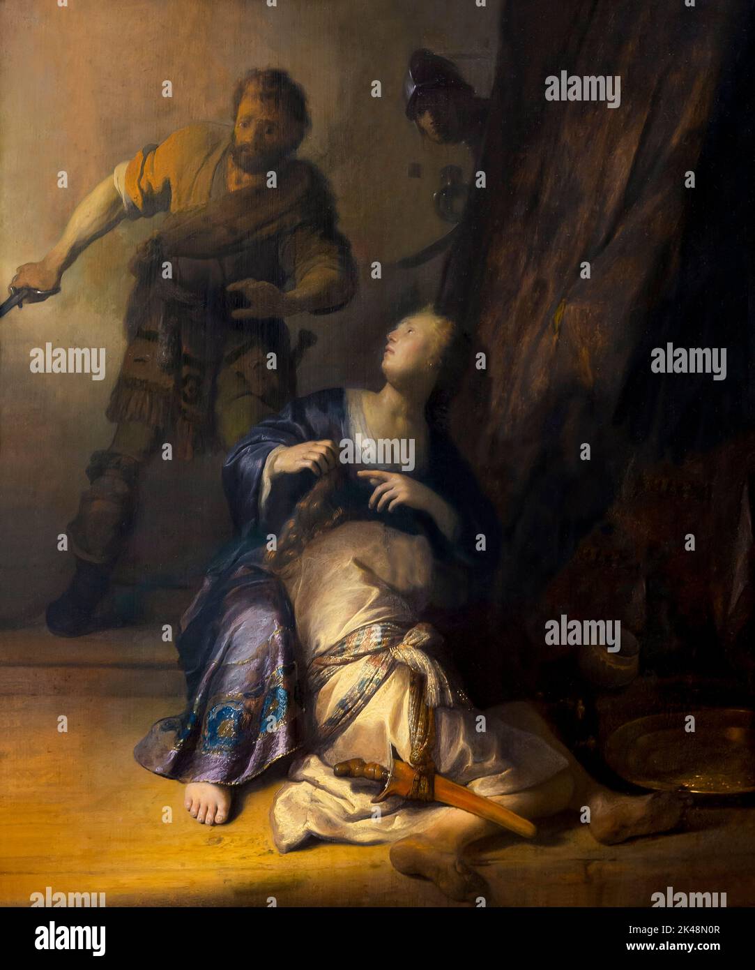 Samson et Delilah, Rembrandt, 1628-1629, Gemaldegalerie, Berlin, Allemagne, Europe Banque D'Images
