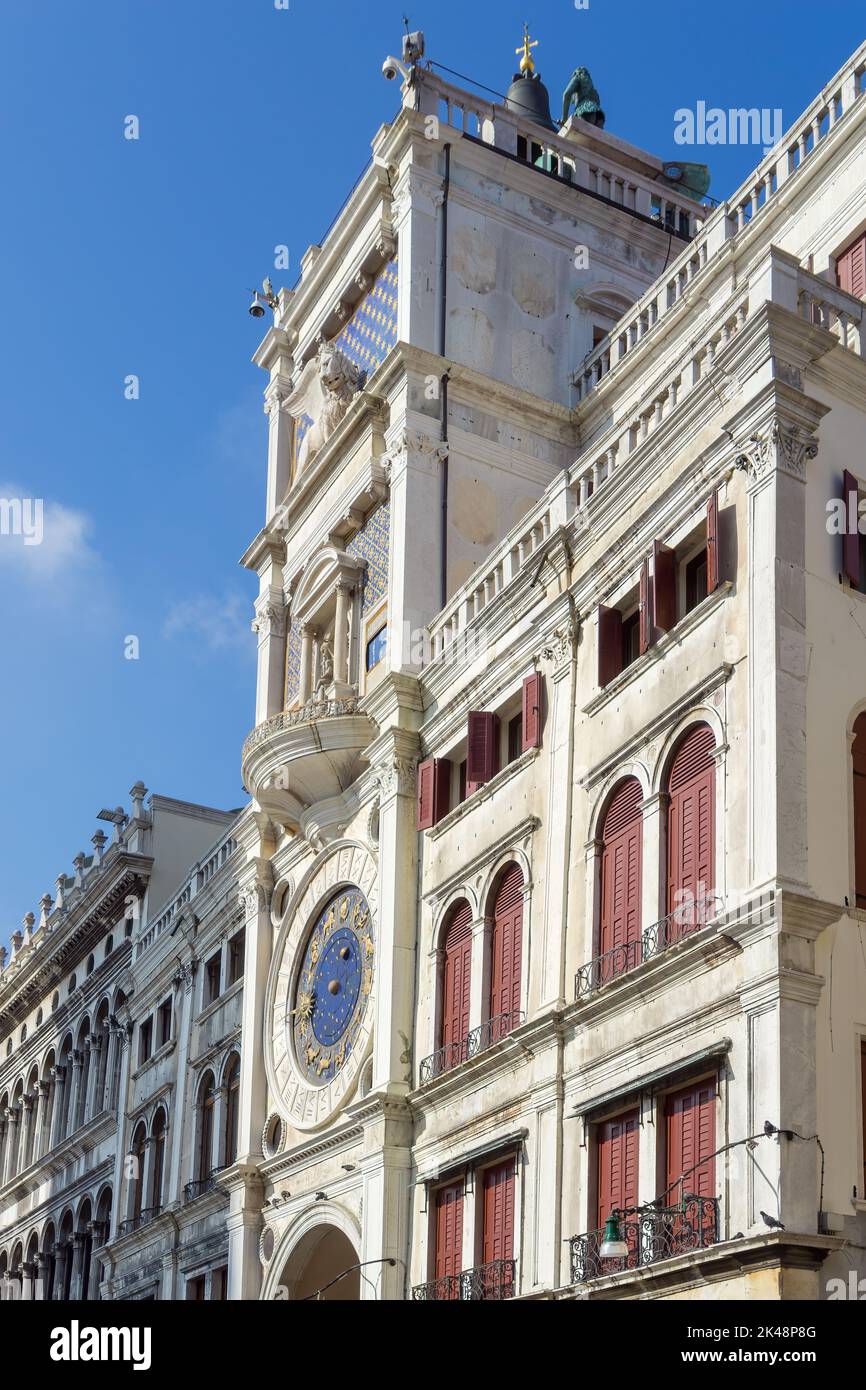 VENISE, ITALIE - OCTOBRE 12 : Tour de l'horloge de Saint-Marc à Venise sur 12 octobre 2014 Banque D'Images