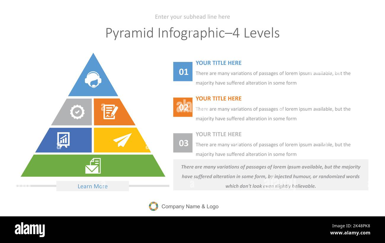 La conception vectorielle de modèle d'infographie pyramidale peut être ...