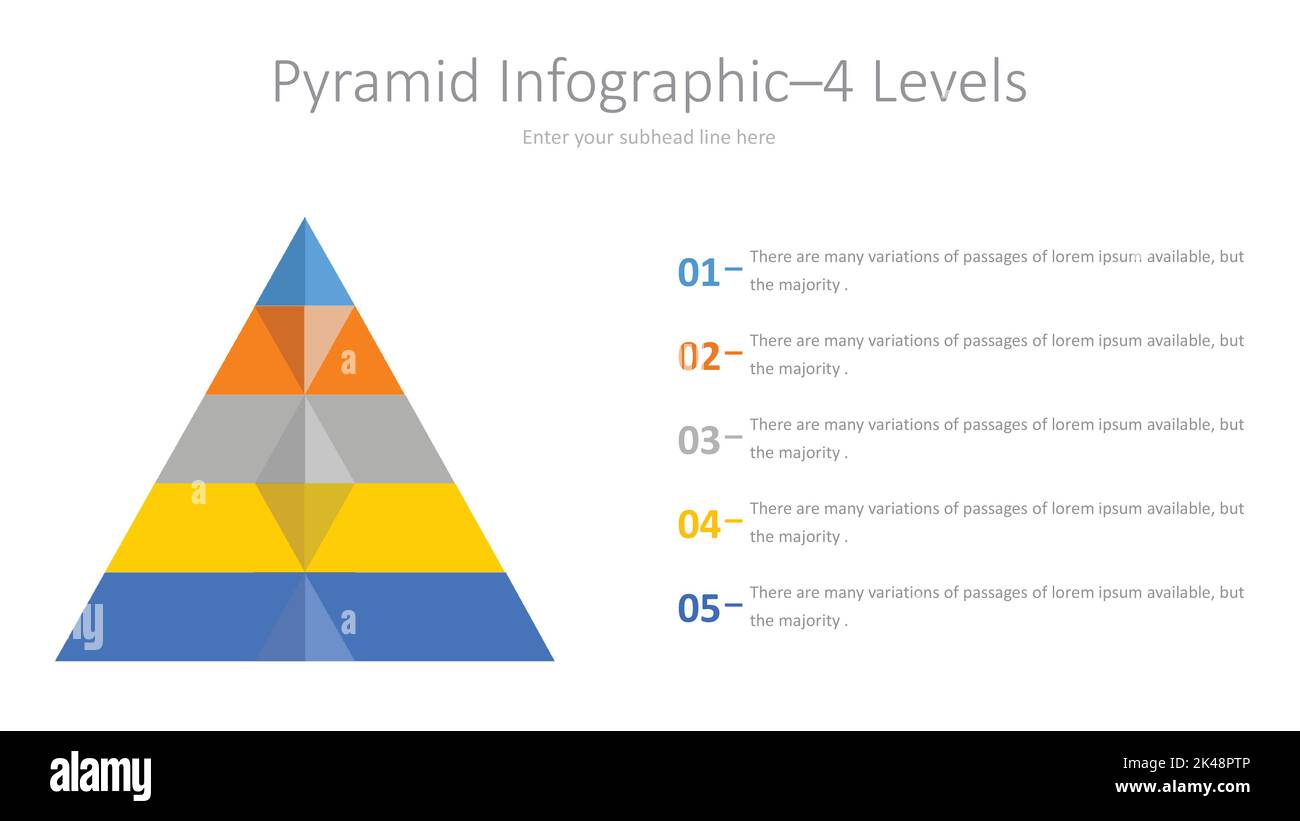 La conception vectorielle de modèle d'infographie pyramidale peut être ...
