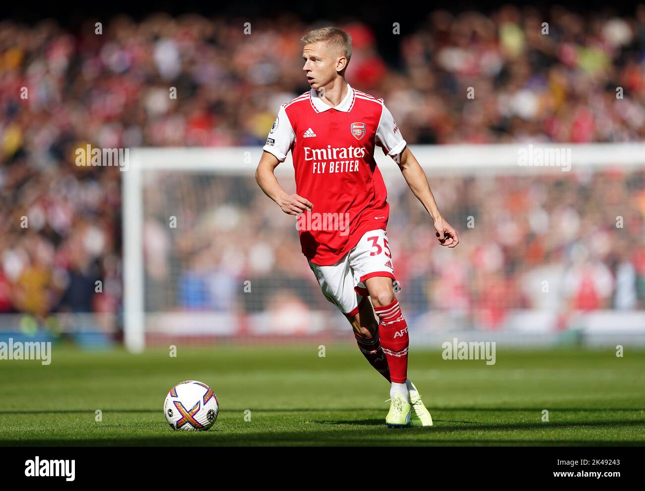 Oleksandr Zinchenko d’Arsenal lors du match de la Premier League au stade Emirates de Londres. Date de la photo: Samedi 1 octobre 2022. Banque D'Images
