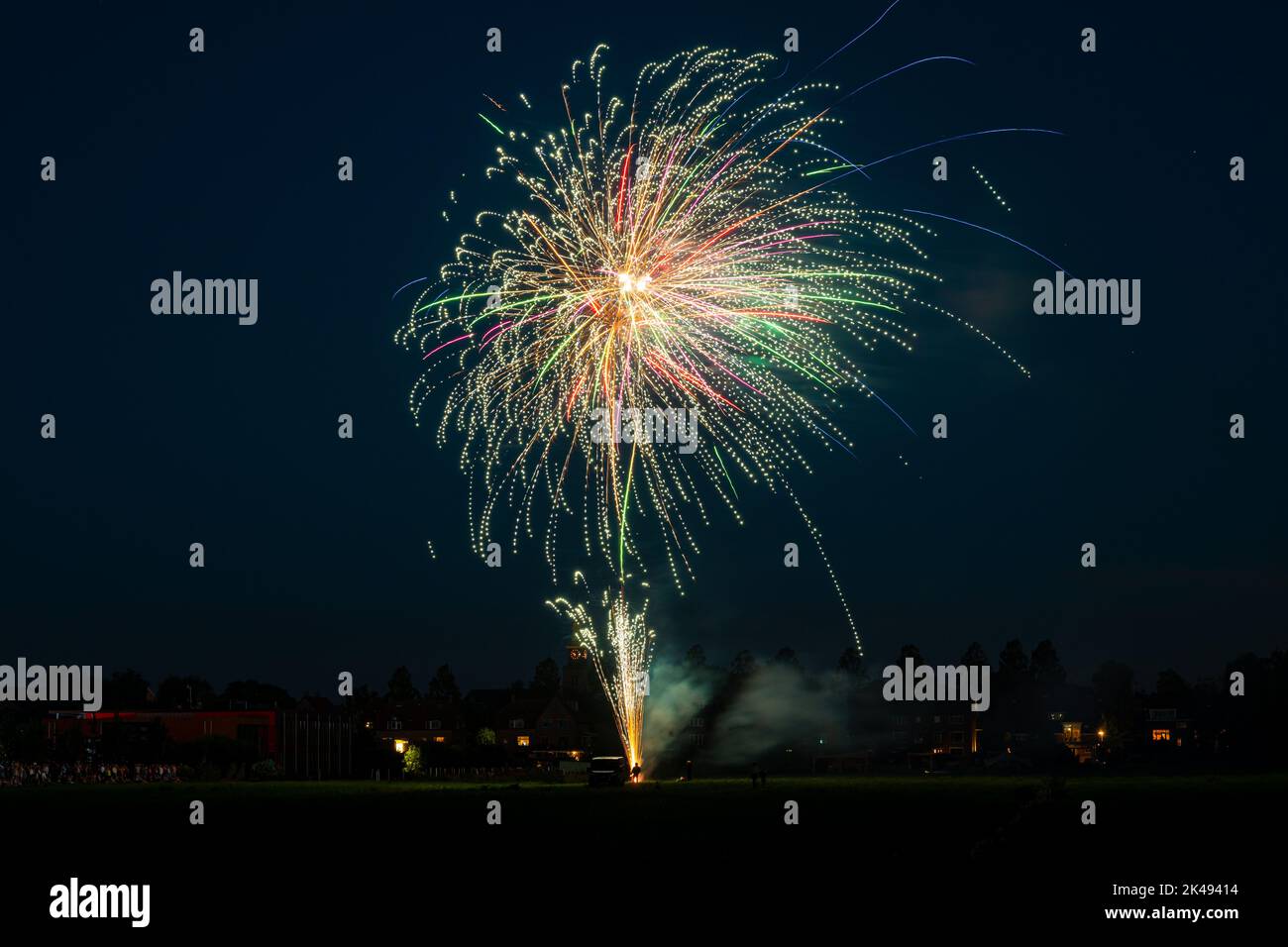 Festival des feux d'artifice d'automne dans une ville hollandaise Banque D'Images
