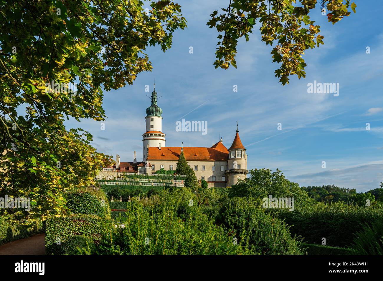 Le château baroque de Nove Mesto nad Metuji, République tchèque. Banque D'Images