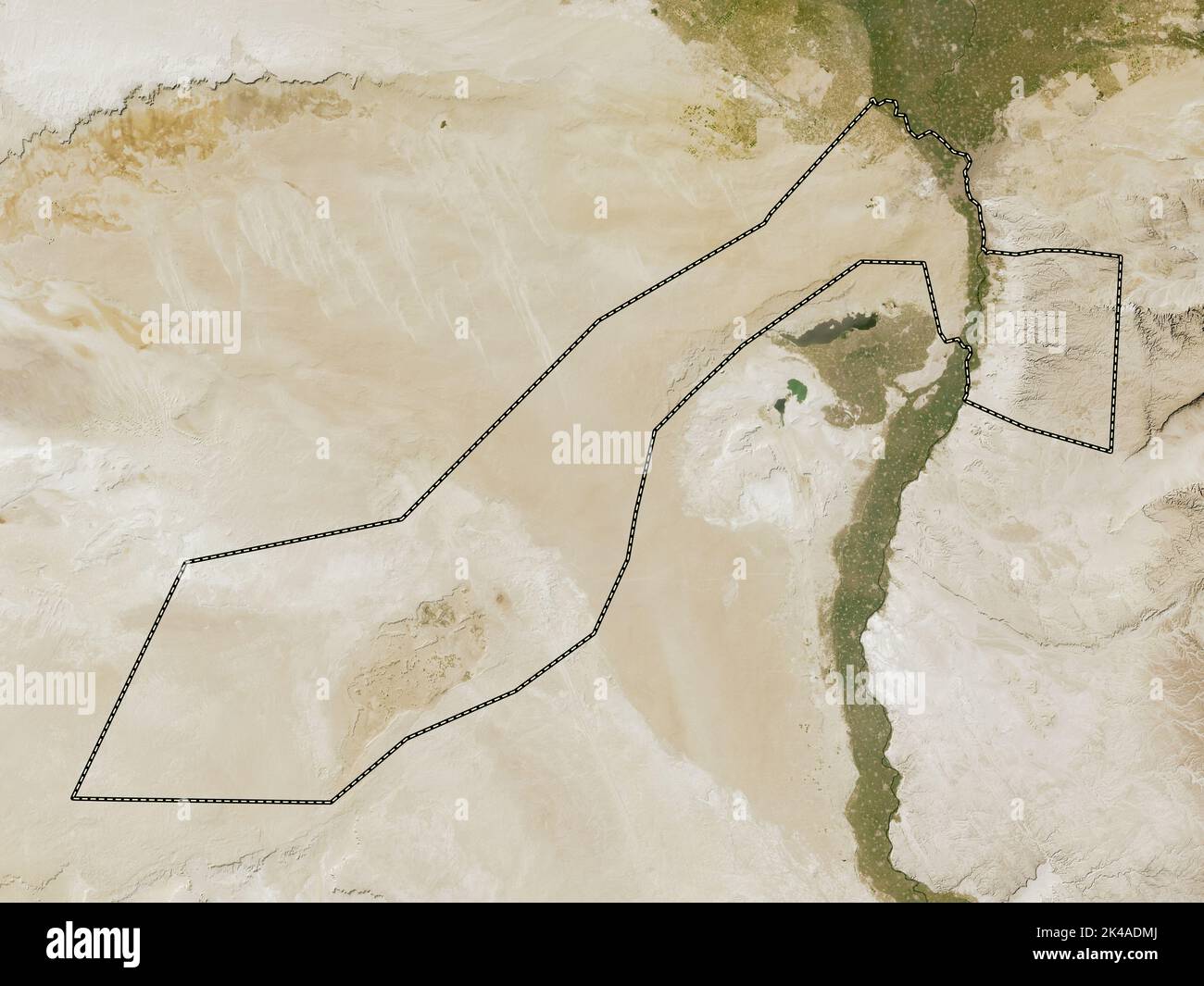 Al Jizah, gouvernorat de l'Égypte. Carte satellite basse résolution Banque D'Images