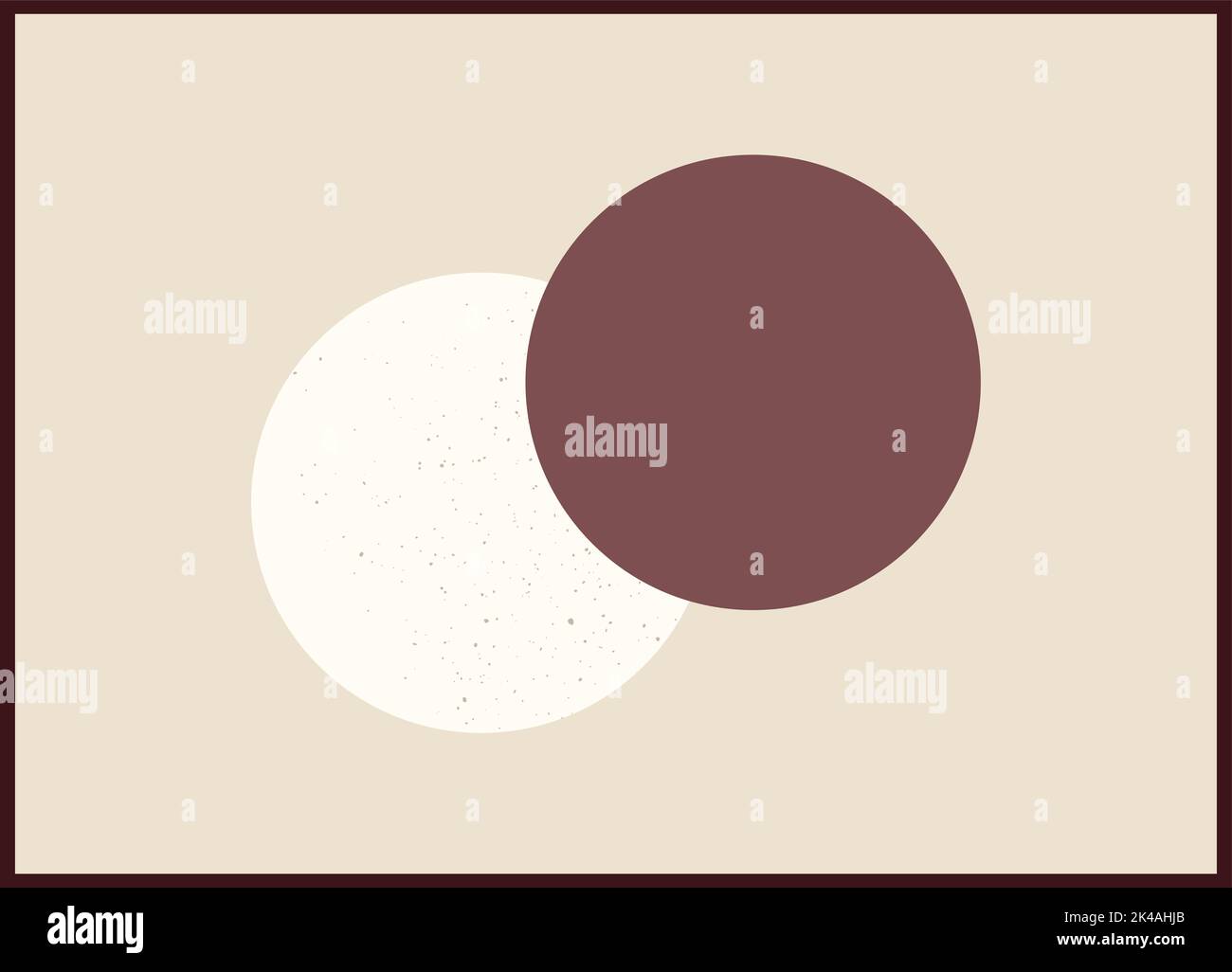 Arrière-plan esthétique contemporain abstrait. Décoration murale boho. Imprimé artistique moderne minimaliste du milieu du siècle. Banque D'Images