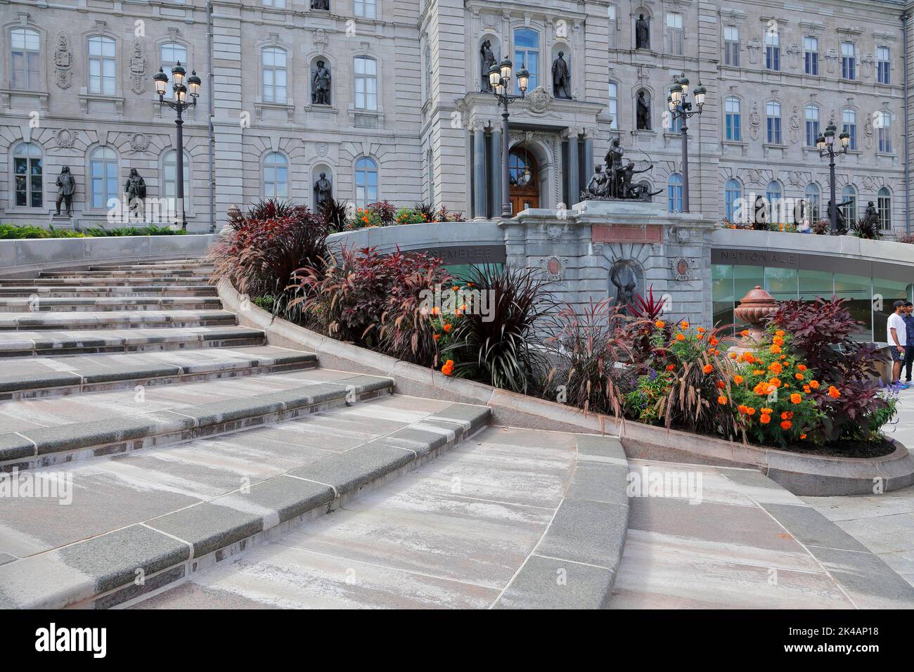 Escalier de l'édifice du Parlement, Québec, province de Québec, Canada Banque D'Images