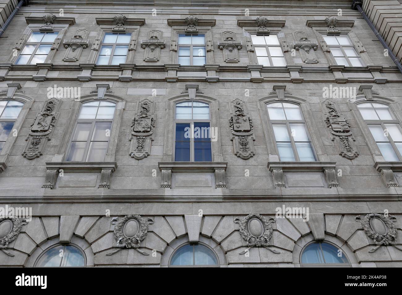 Façade de l'édifice du Parlement, Québec, province de Québec, Canada Banque D'Images