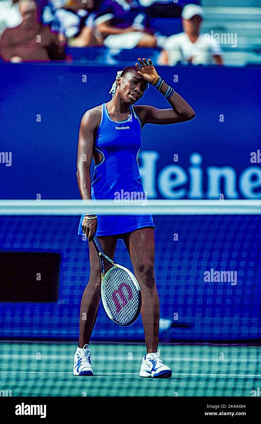 (Venus Williams USA) en compétition à l'Open de tennis américain de 1999 Banque D'Images