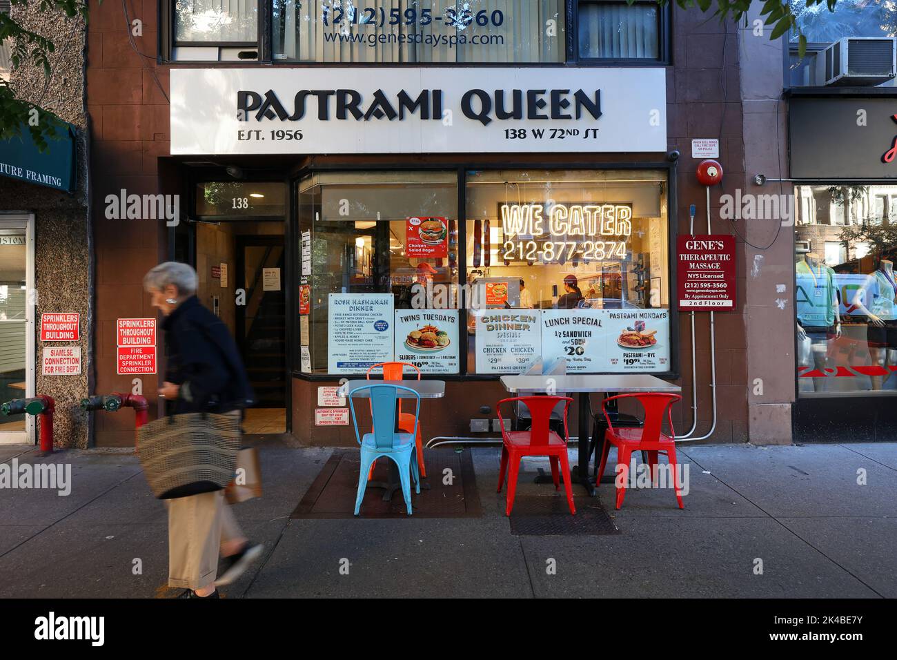 Pastrami Queen, 138 W 72nd St, New York, NYC photo d'un traiteur casher dans l'Upper West Side de Manhattan Banque D'Images