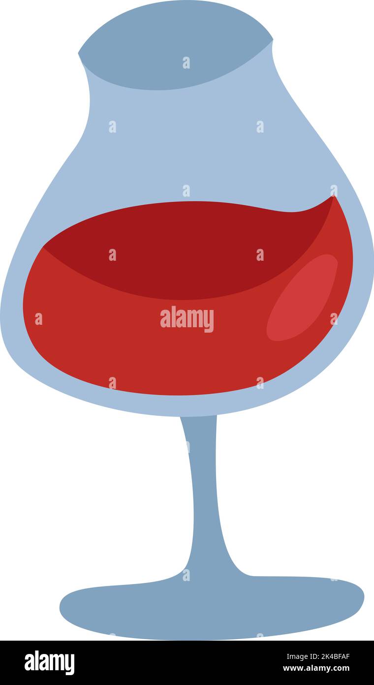 Verre de vin rouge, illustration, vecteur sur fond blanc. Illustration de Vecteur