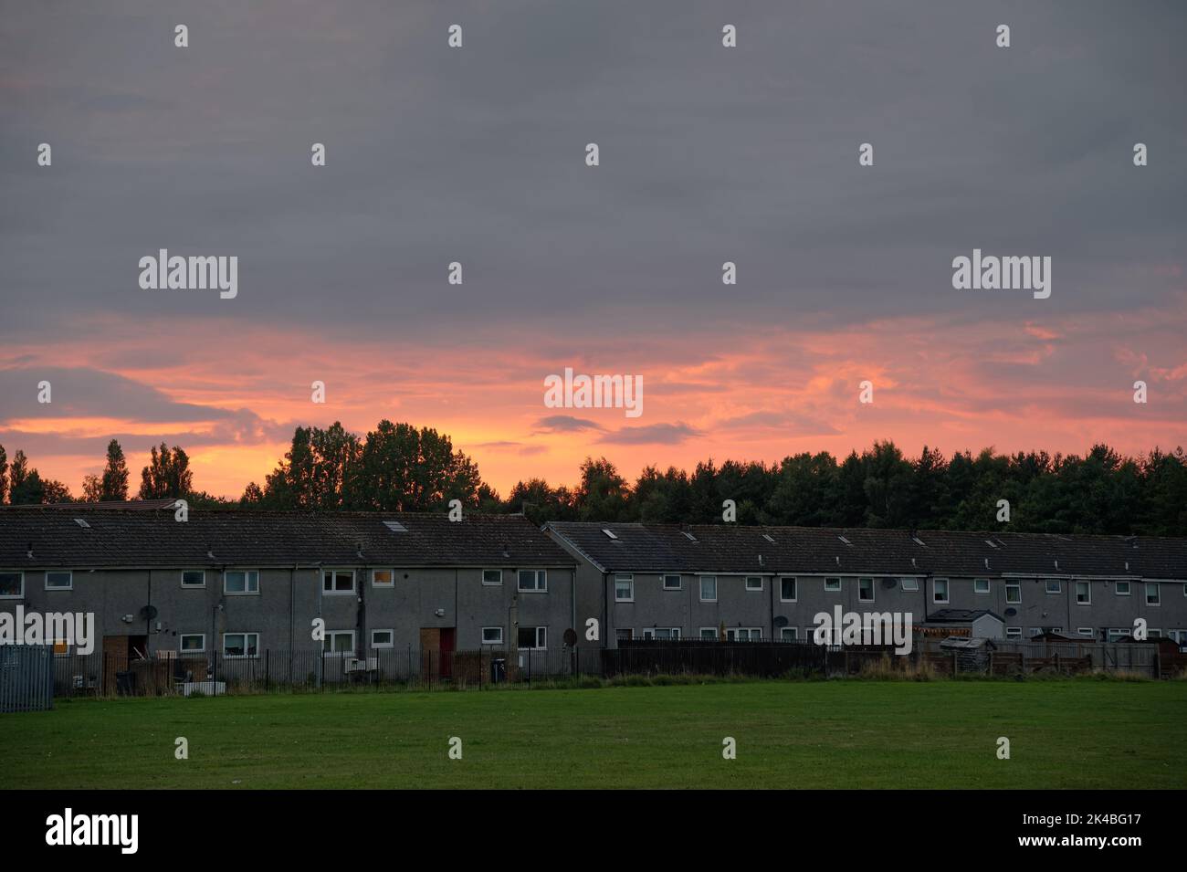 Mauvais conseil de logement avec de nombreuses questions de protection sociale à Glasgow Banque D'Images