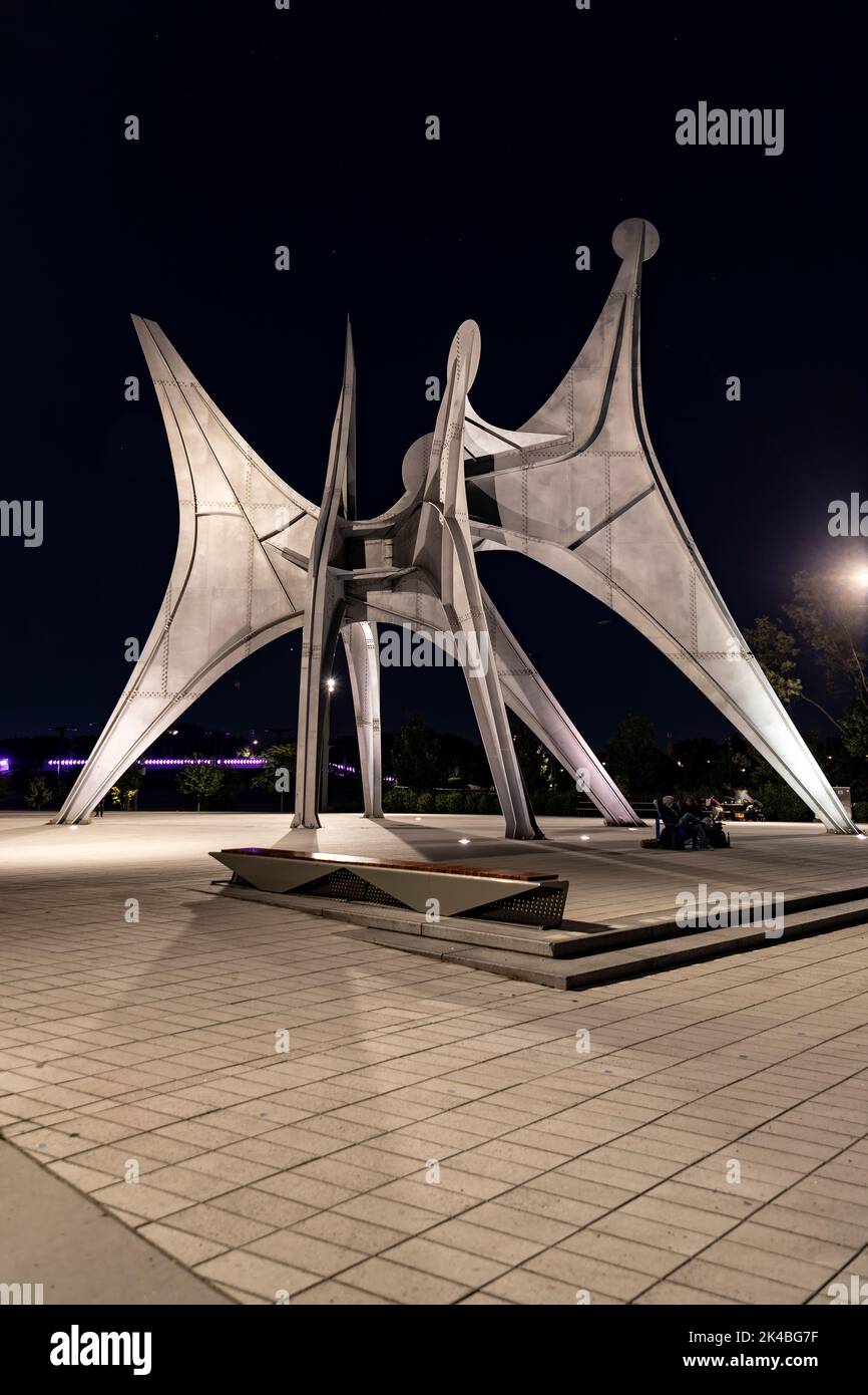 L'Homme (Man) d'Alexander Calder, Montréal, Québec, Canada. Banque D'Images