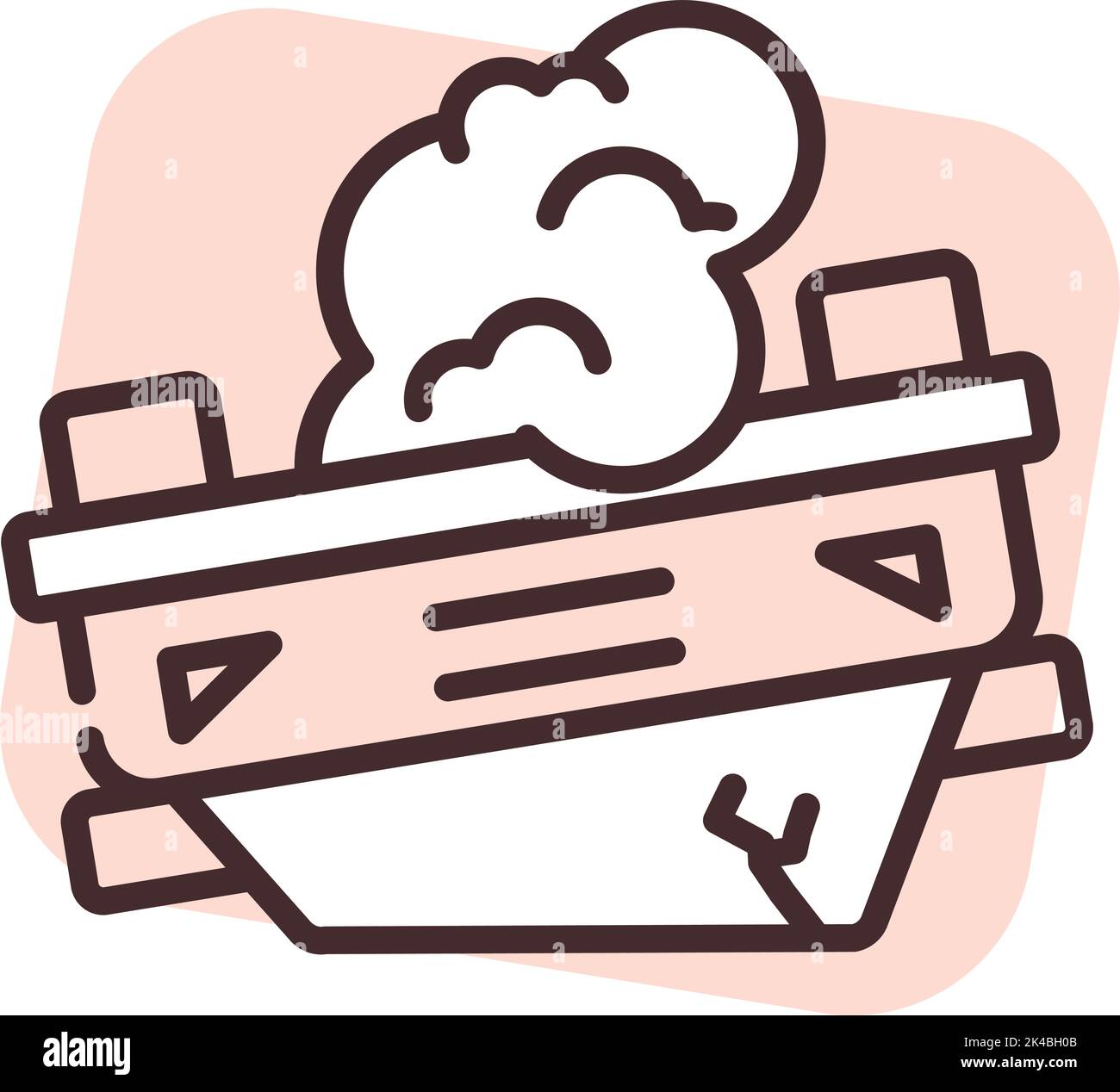 Accident de voiture voiture voiture démolie, illustration, vecteur sur fond blanc. Illustration de Vecteur