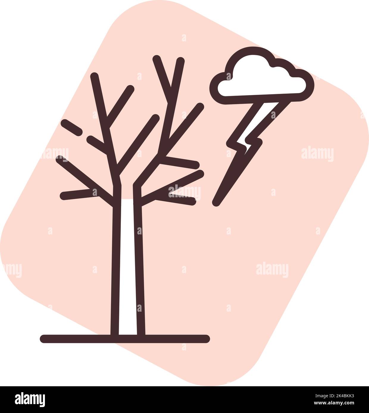 Tempête de catastrophe, illustration, vecteur sur fond blanc. Illustration de Vecteur