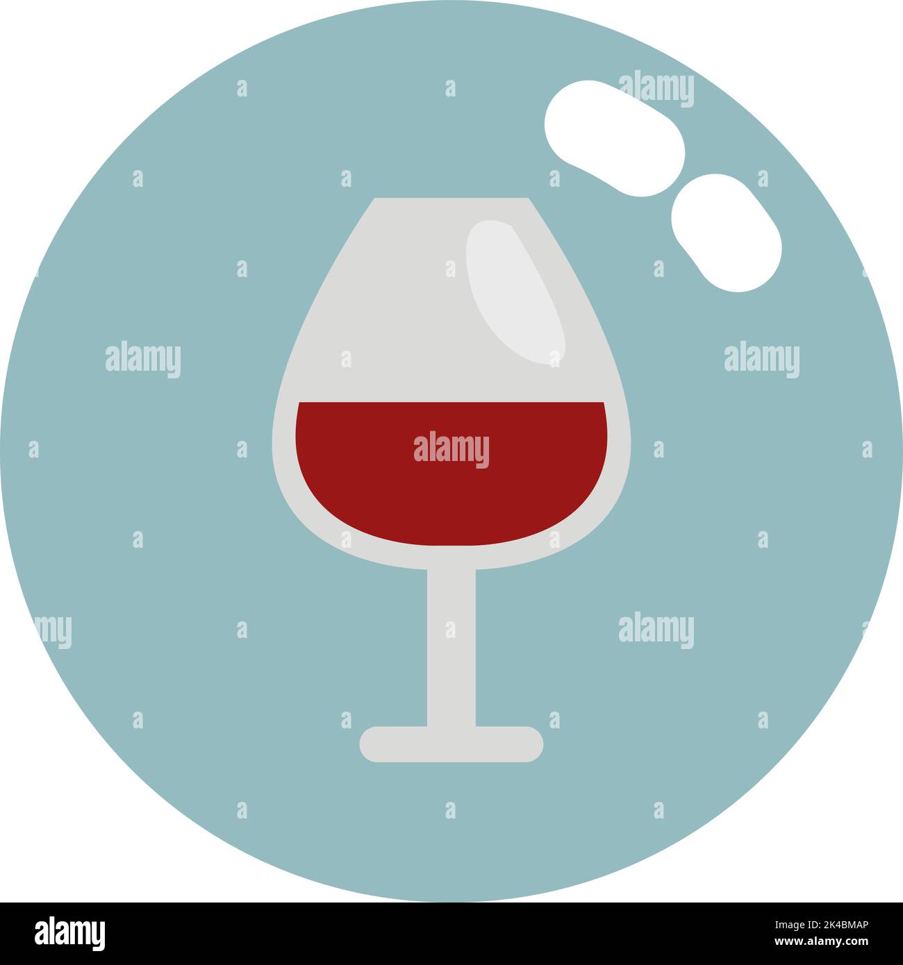 Verre de vin rouge, illustration, vecteur sur fond blanc. Illustration de Vecteur