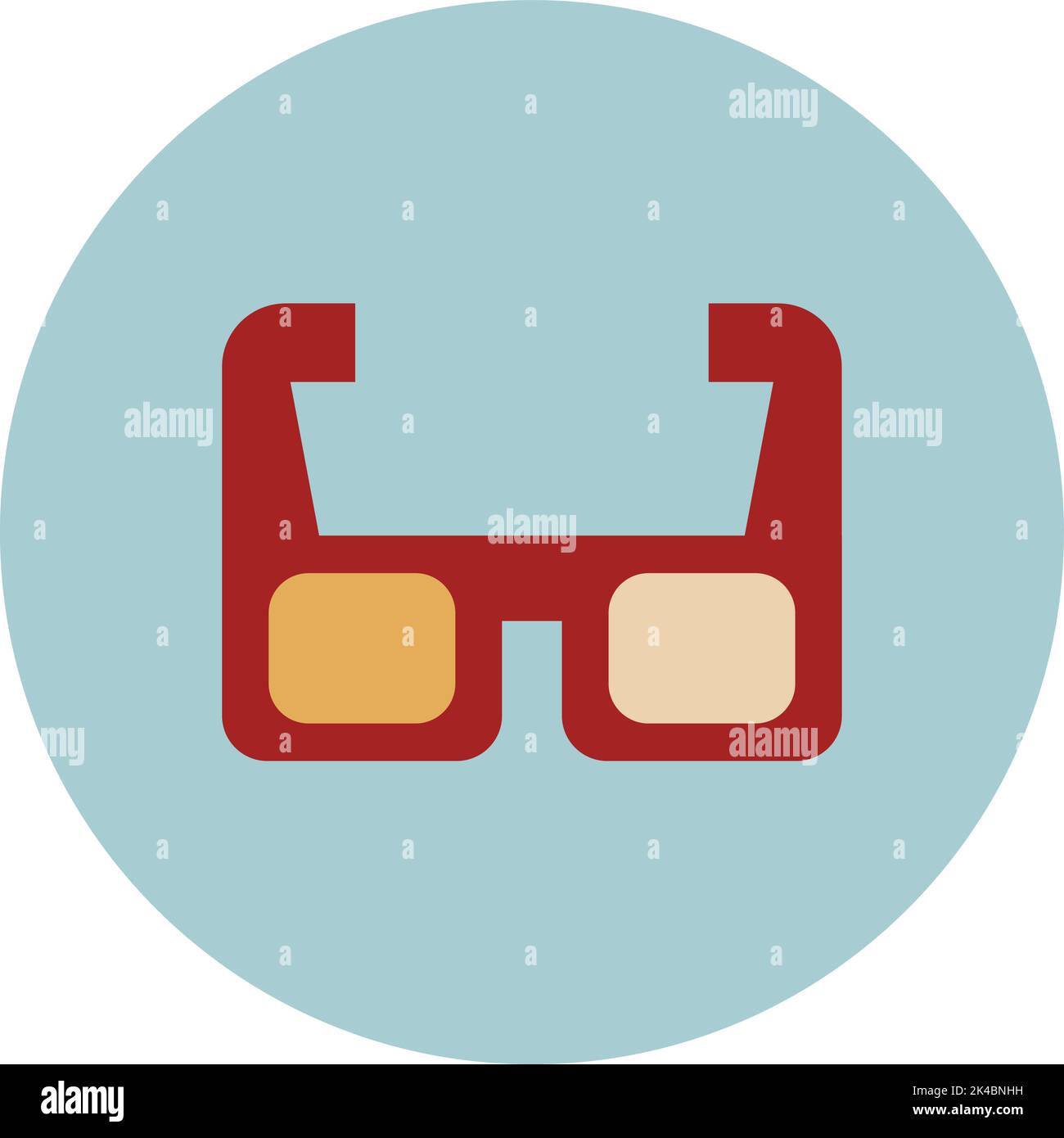 Lunettes Movie 3D, illustration, vecteur sur fond blanc. Illustration de Vecteur