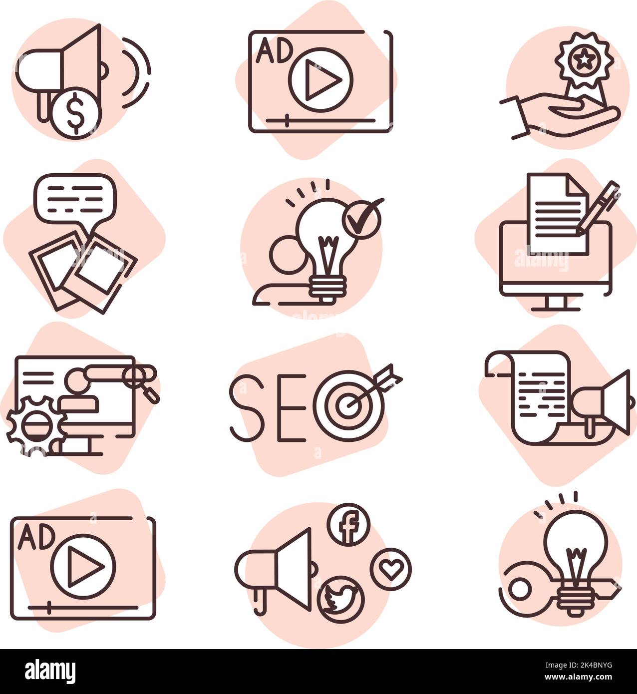 Gestion marketing, illustration, vecteur sur fond blanc. Illustration de Vecteur