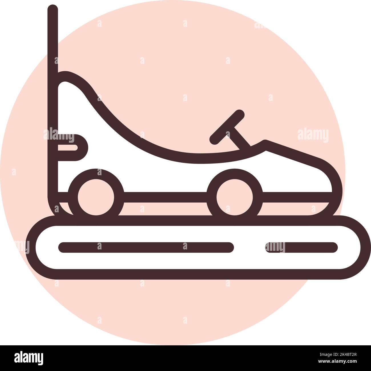 Luna Park car Ride, illustration, vecteur sur fond blanc. Illustration de Vecteur