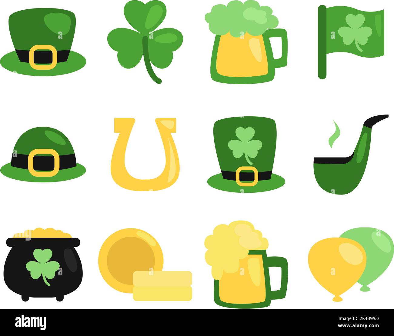 Saint Patrick Day, illustration, vecteur sur fond blanc. Illustration de Vecteur