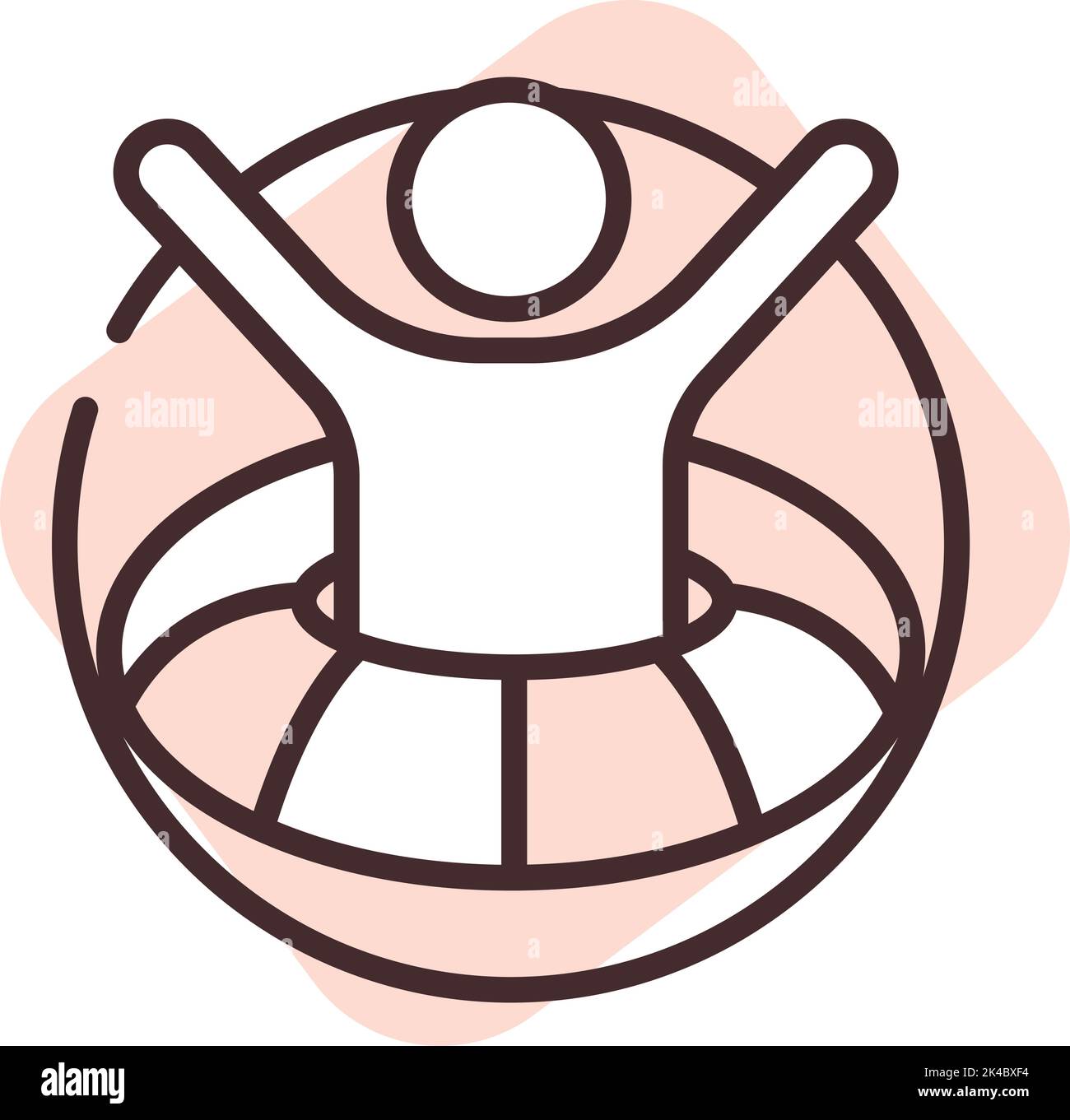 Piscine et plage gonflable, illustration, vecteur sur fond blanc. Illustration de Vecteur