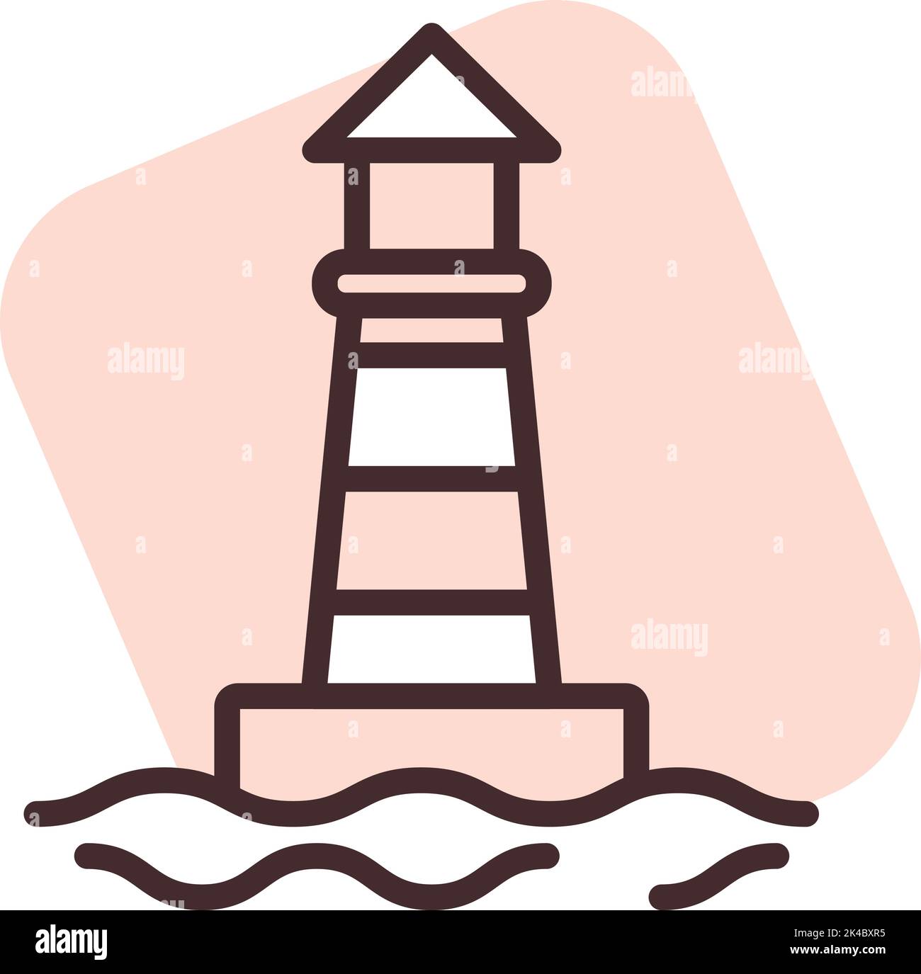 Phare d'été, illustration, vecteur sur fond blanc. Illustration de Vecteur Phare d'été, illustration, vecteur sur fond blanc. Illustration de Vecteur