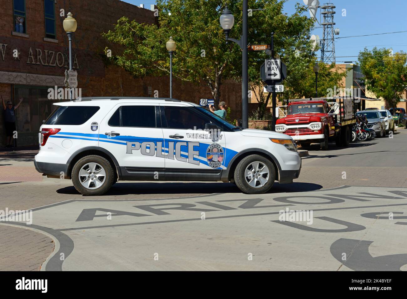 Véhicule du service de police de l'Arizona Winslow Banque D'Images