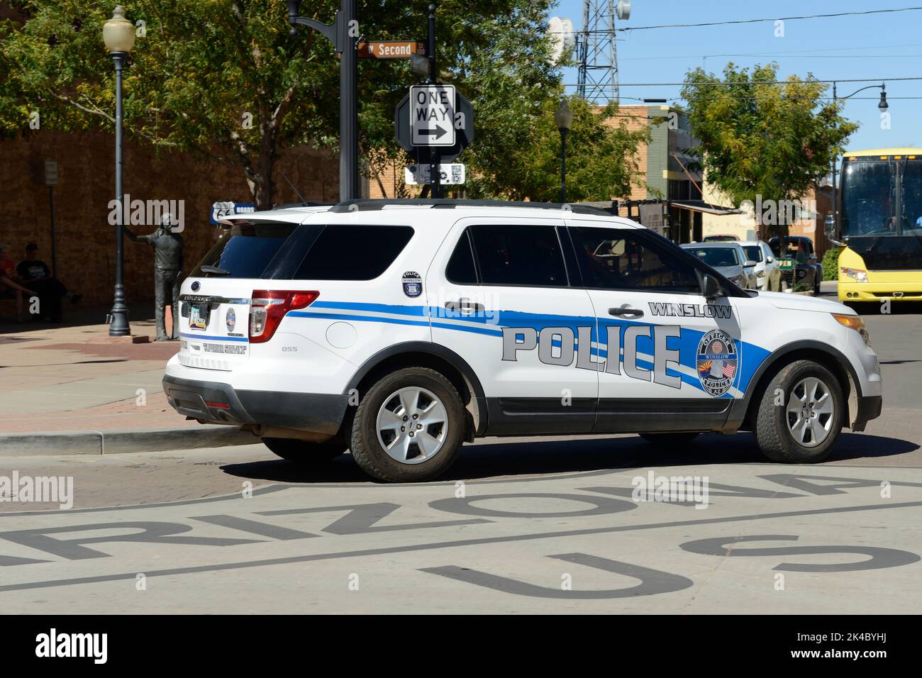 Véhicule du service de police de l'Arizona Winslow Banque D'Images