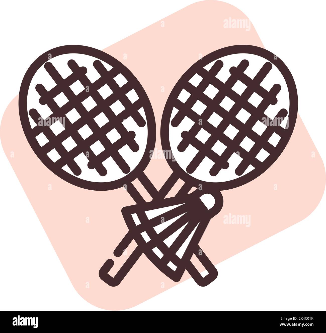 Badminton d'été, illustration, vecteur sur fond blanc. Illustration de Vecteur