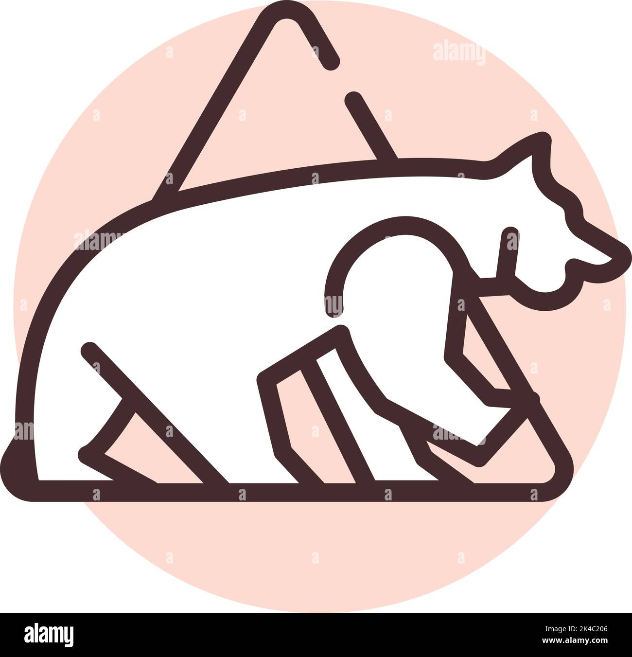 Le panneau d'avertissement porte, illustration, vecteur sur fond blanc. Illustration de Vecteur