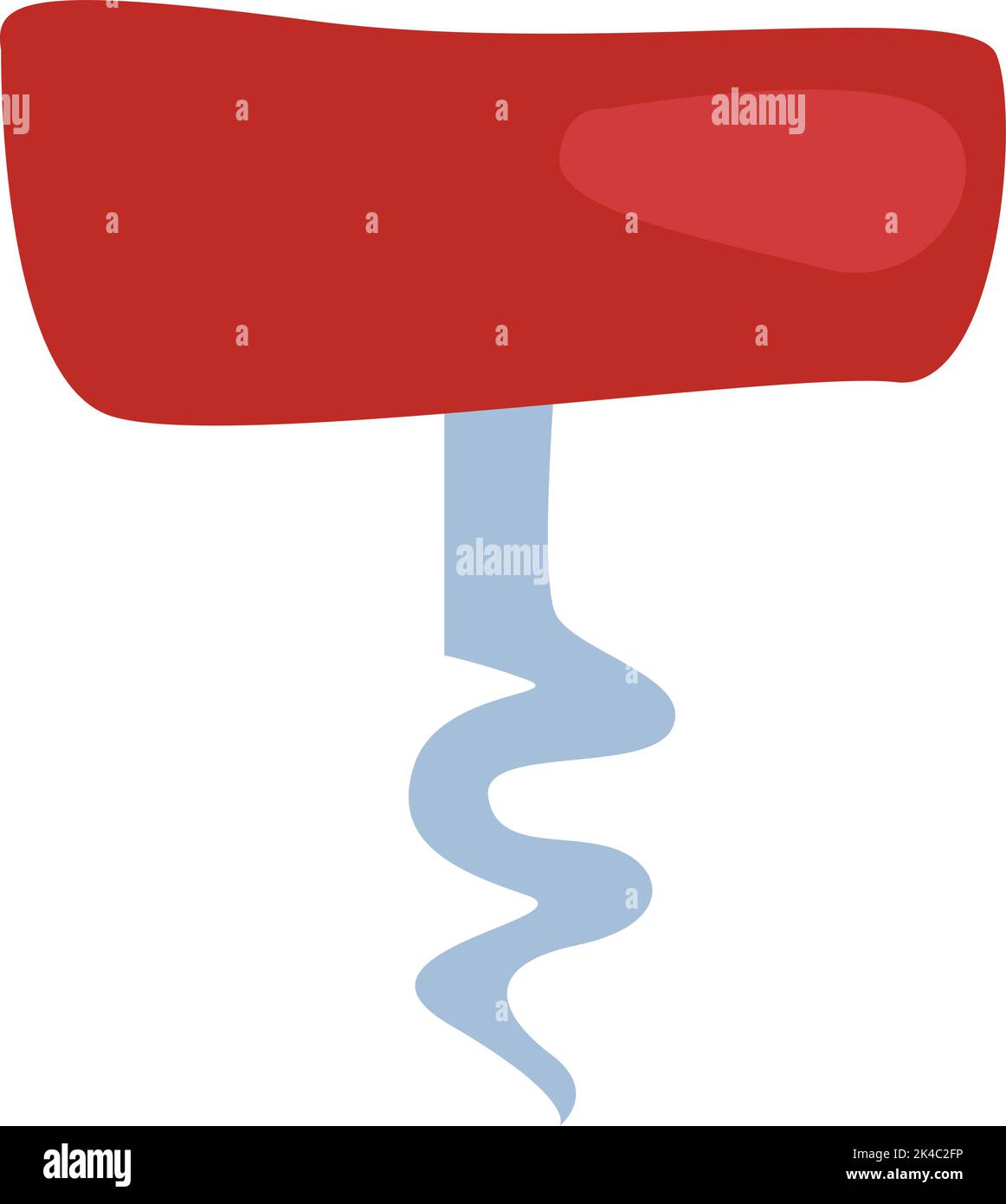 Tire-bouchon à vin, illustration, vecteur sur fond blanc. Illustration de Vecteur