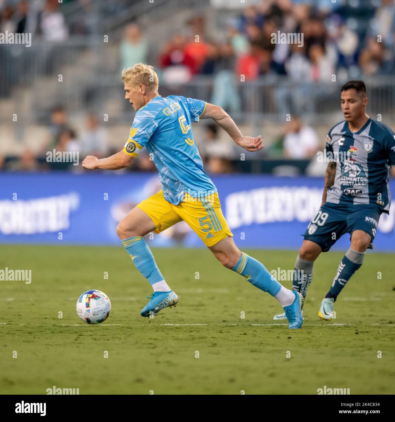 Jakob Glesnes dribbling / Jacob du club de football de l'Union de Philadelphie de MLS contre Liga MX FC Pachuca Banque D'Images