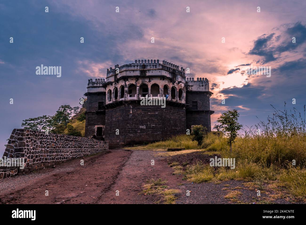 Une vue magnifique sur le fort de Daulatabad dans le village de Devagiri à Maharashtra, Inde au lever du soleil Banque D'Images