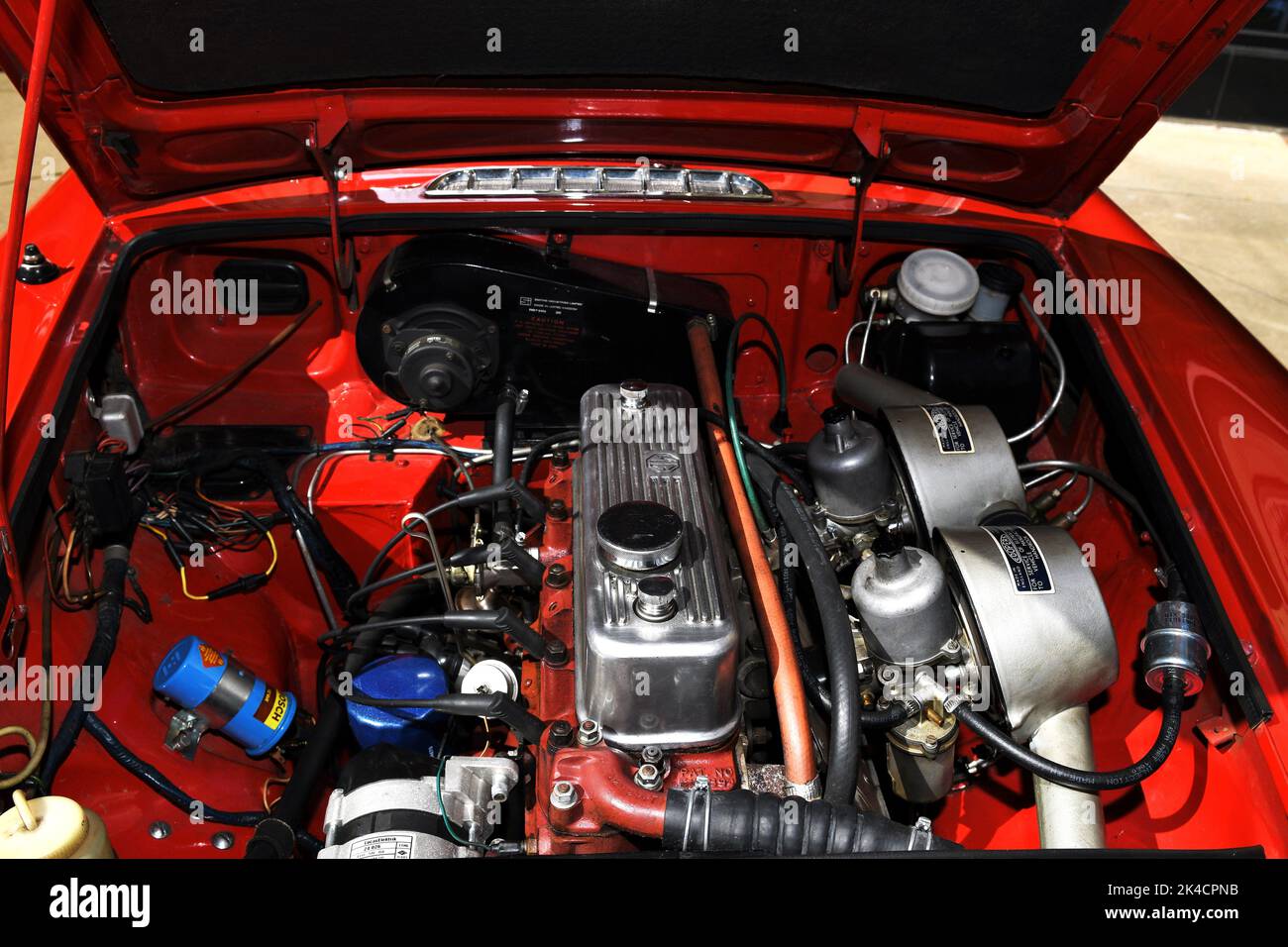 MOTEUR mg 4 cylindres. Banque D'Images