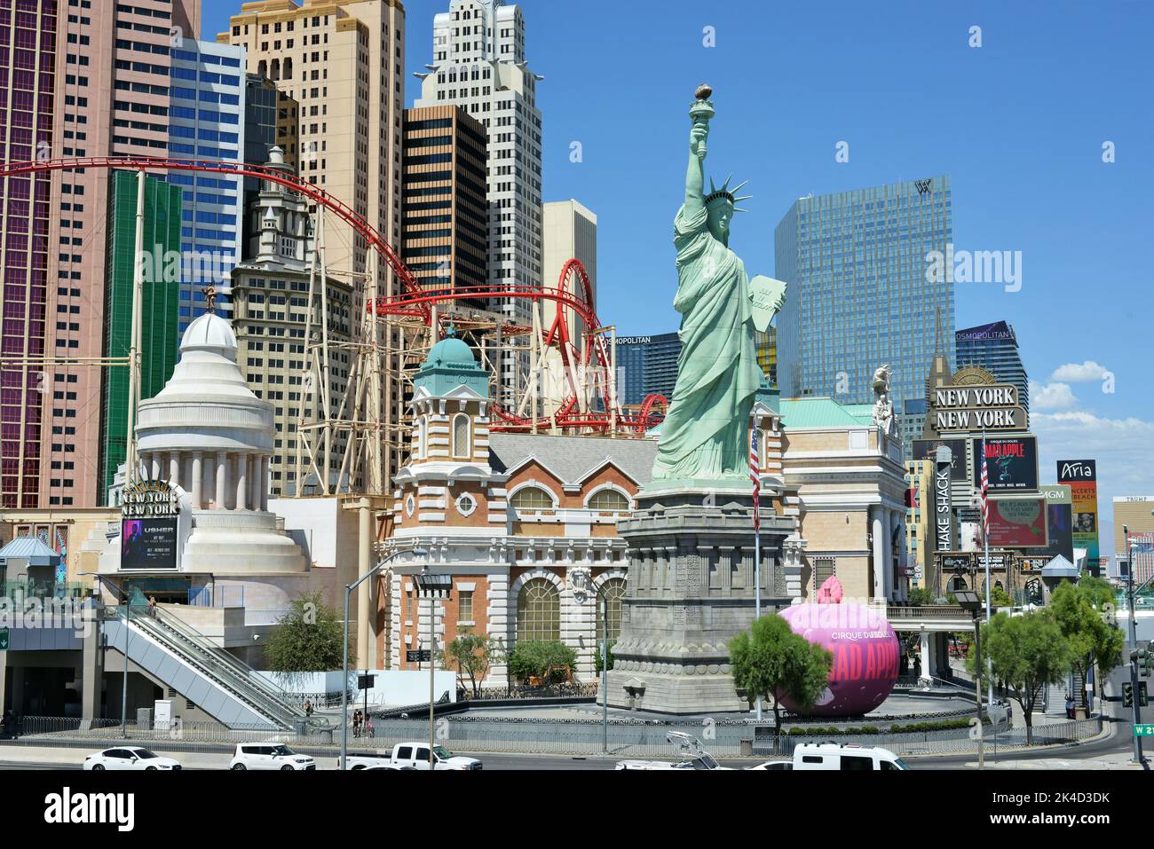 New York-New York Hotel & Casino situé sur Las Vegas Strip.Nevada, Etats-Unis Banque D'Images