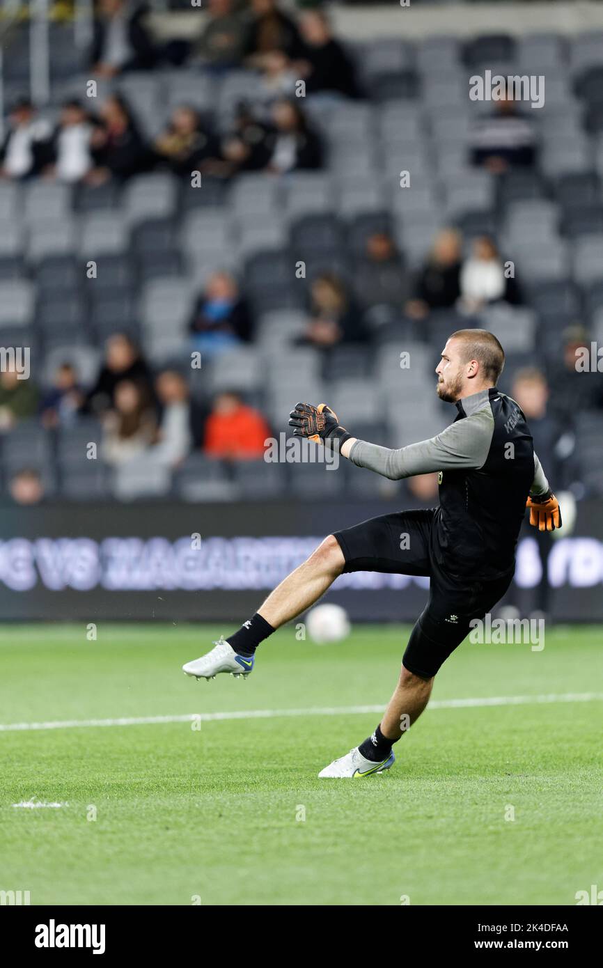 SYDNEY, AUSTRALIE - OCTOBRE 1 : Filip Kurto du FC MacArthur s'est réchauffé avant le match final de la coupe d'Australie entre le FC Sydney United 58 et le FC MacArthur au stade CommBank sur 1 octobre 2022 à Sydney, Australie crédit : IOIO IMAGES/Alay Live News Banque D'Images