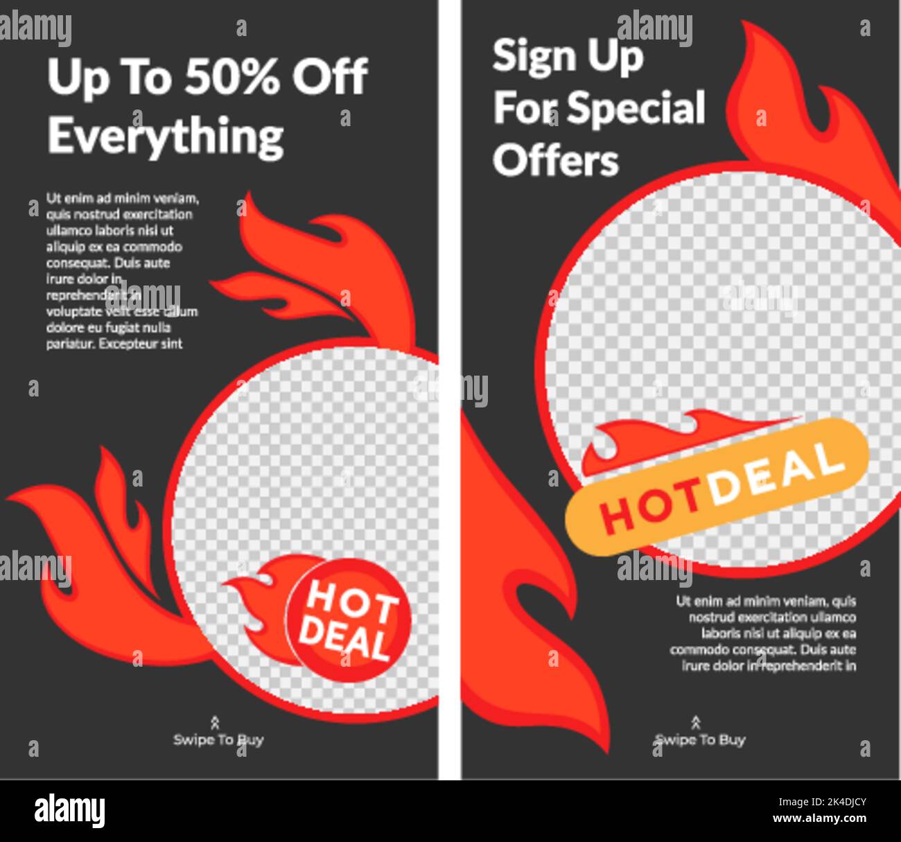 Inscrivez-vous pour bénéficier d'une offre spéciale et d'une bannière promotionnelle pour la boutique Illustration de Vecteur