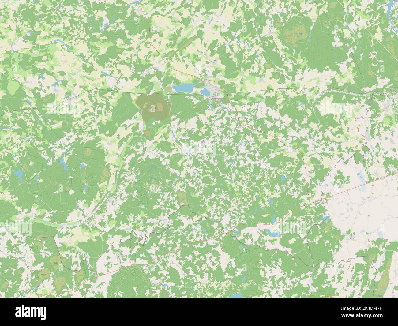 Voru, comté d'Estonie. Ouvrez la carte des rues Banque D'Images