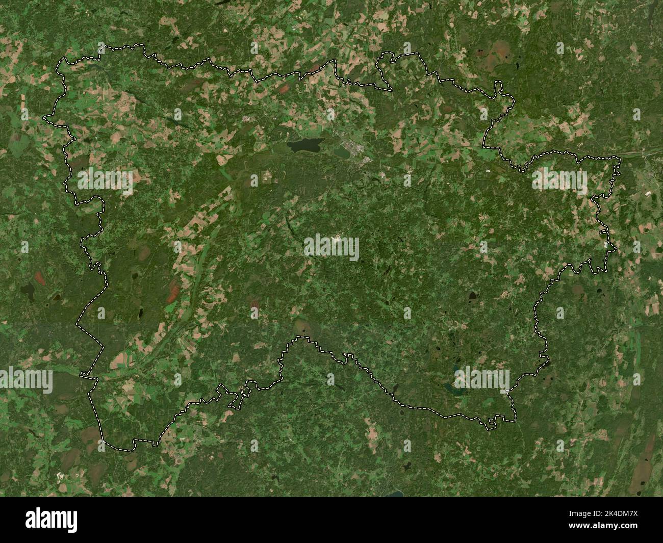 Voru, comté d'Estonie. Carte satellite haute résolution Banque D'Images
