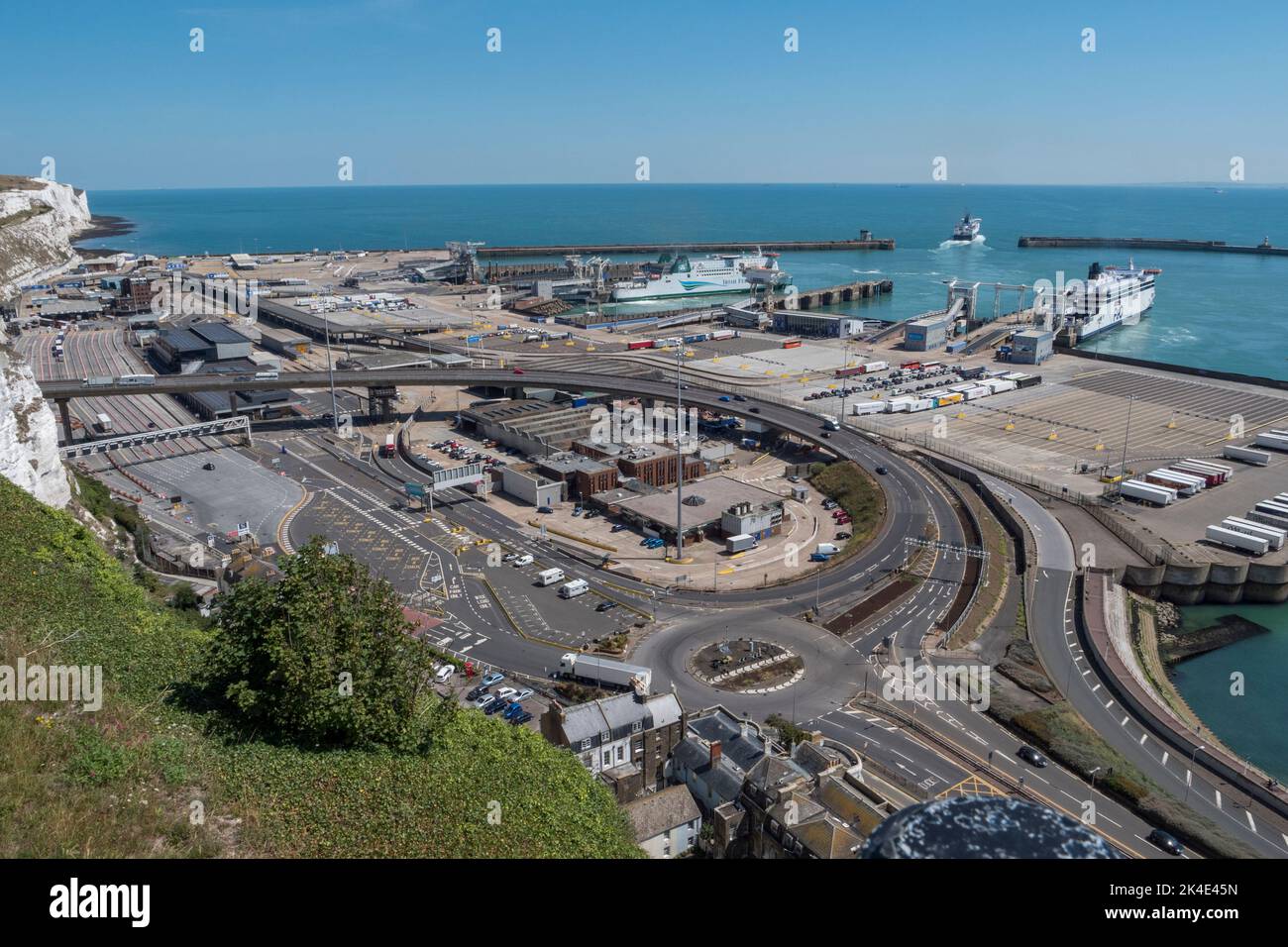 Vue générale sur le port de Douvres, Kent, UK. Banque D'Images