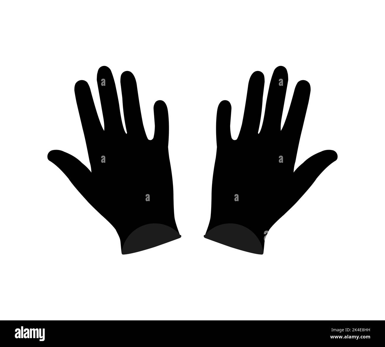Gants de travail en textile, logo de gants de protection. Conception et illustration vectorielles à éléments Mitten isolés de qualité supérieure. Illustration de Vecteur