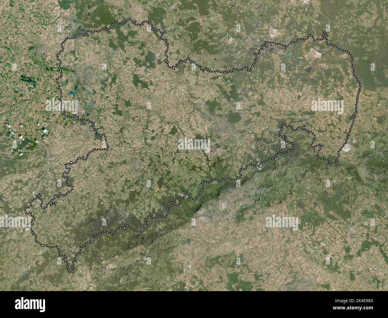 Sachsen, État d'Allemagne. Carte satellite basse résolution Banque D'Images