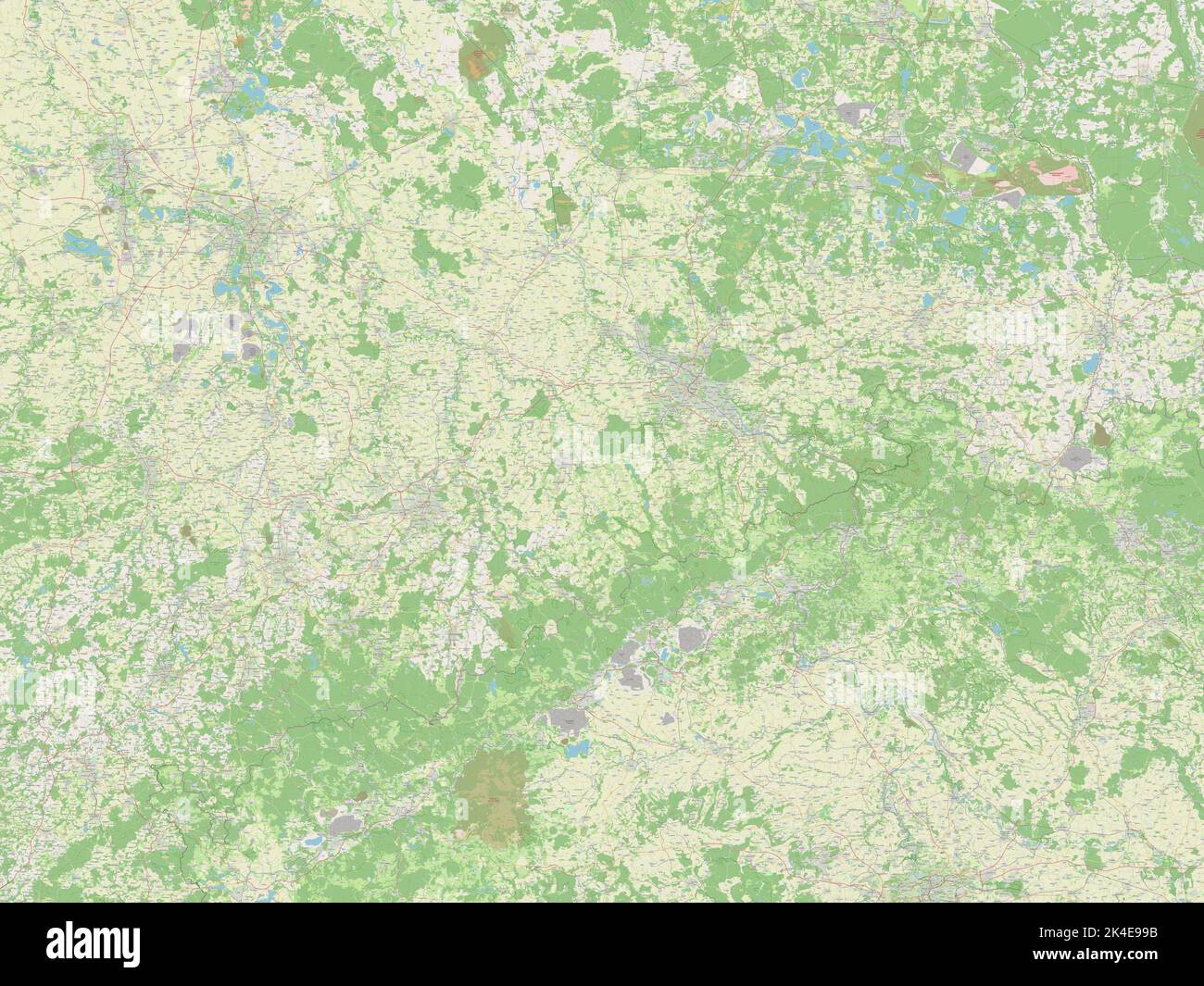 Sachsen, État d'Allemagne. Ouvrez la carte des rues Banque D'Images