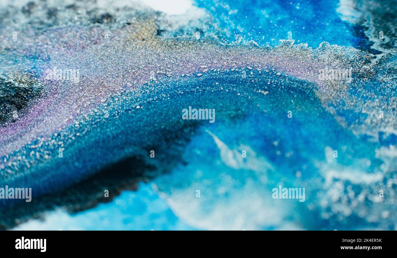 mélange d'encre artistique hobby coloré abstrait bakgrund Banque D'Images