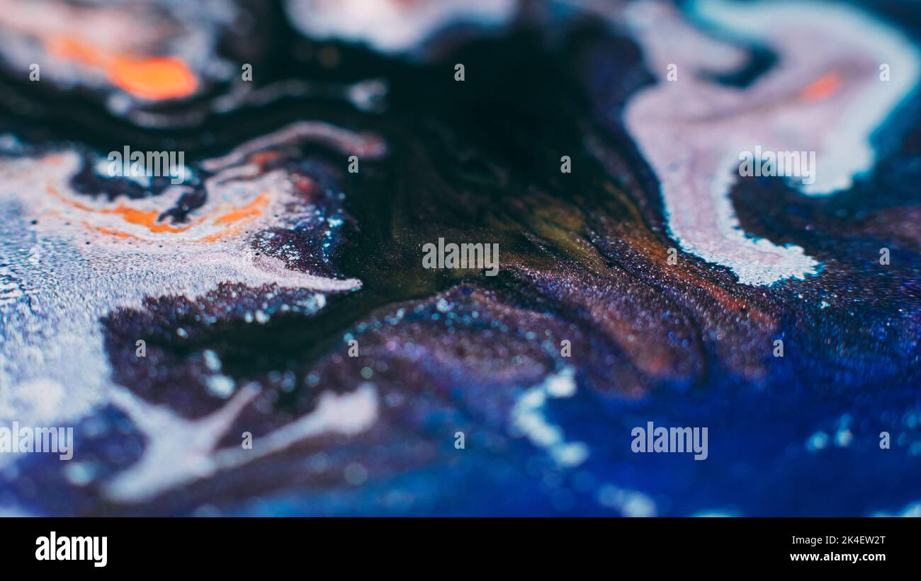 peinture liquide art macro encre couleurs d'arrière-plan mélange Banque D'Images